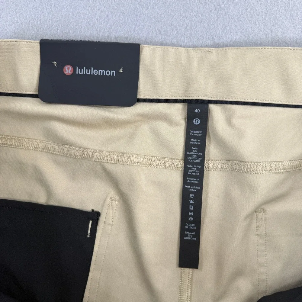 Lululemon ABC Pant Mens Large 40x32 Trench Chino Slim Fit Warpstreme LM5ALWS